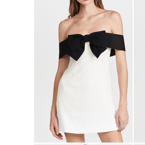 Self-Portrait Dresses & Skirts - Self-Portrait Off Shoulder Bow Dress Mini